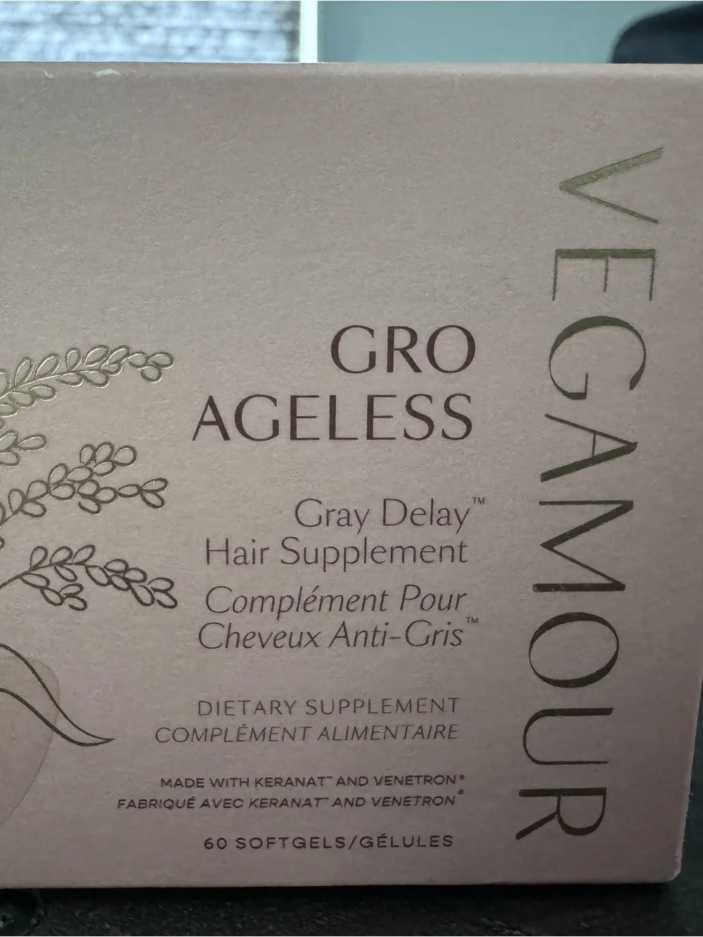 Vegamour GRO AGELESS Gray Delay Hair Supplement - Blush Pink